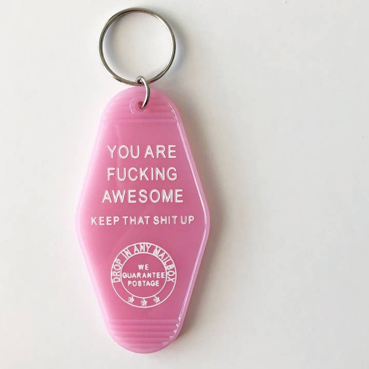 Retro Keychain - Keep It Up Key Tag for wholesale by pixel paper hearts