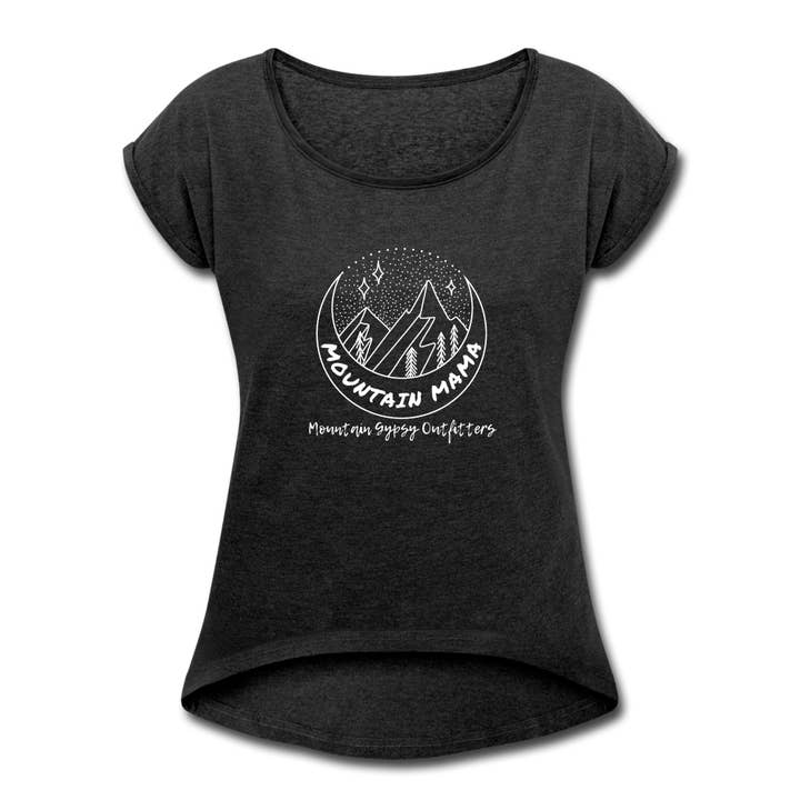 T-shirt à col roulé Mountain Mama pour la vente par Mountain Gypsy Outfitters