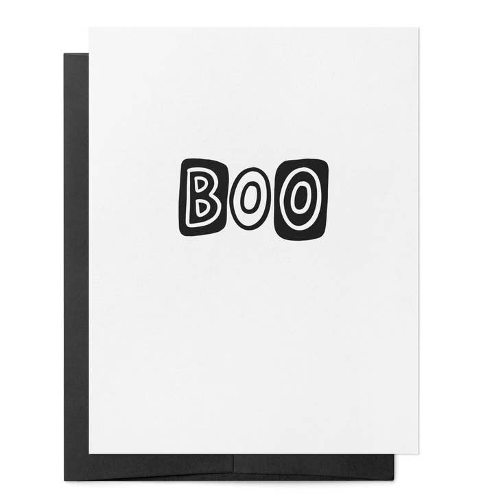 Boo | Tarjeta de Halloween Otoñal Encantadora Espeluznante Tenebrosa de Bruja para venta al por mayor de That Queer Card Co