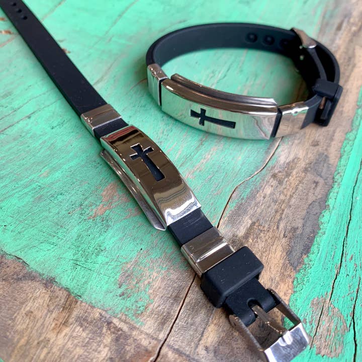 Silicone and Stainless Steel Watch Bracelet for wholesale by Love and Honor Jesus LLC