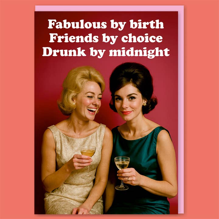 Drunk by Midnight Greeting Card for wholesale by Dean Morris Cards