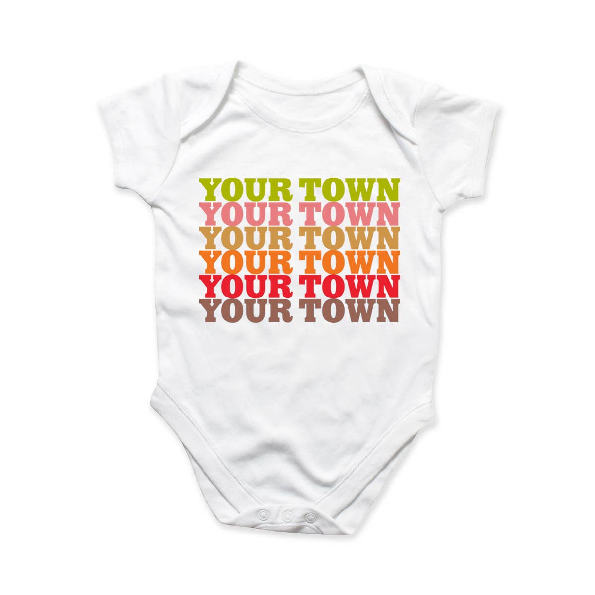 Rock Scissor Paper - Wholesale Bodysuit (Non-Footed) - Baby - Personalized City Baby Bodysuit - Supergraphics Repeat name 6