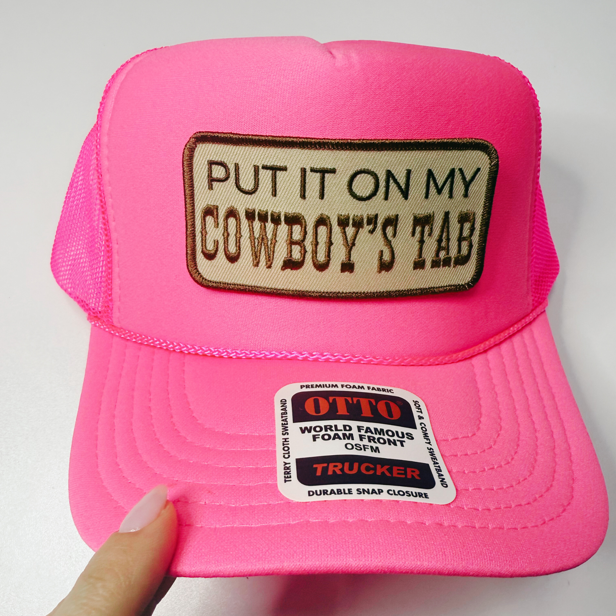 TEELUX - Wholesale Patch - 4" Put it on my COWBOYS TAB -  Embroidered Hat Patch2