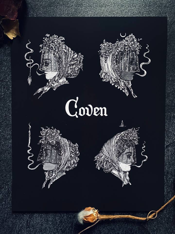 „Coven“ - kunst print- heks søster for engroshandel hos Mary Syring