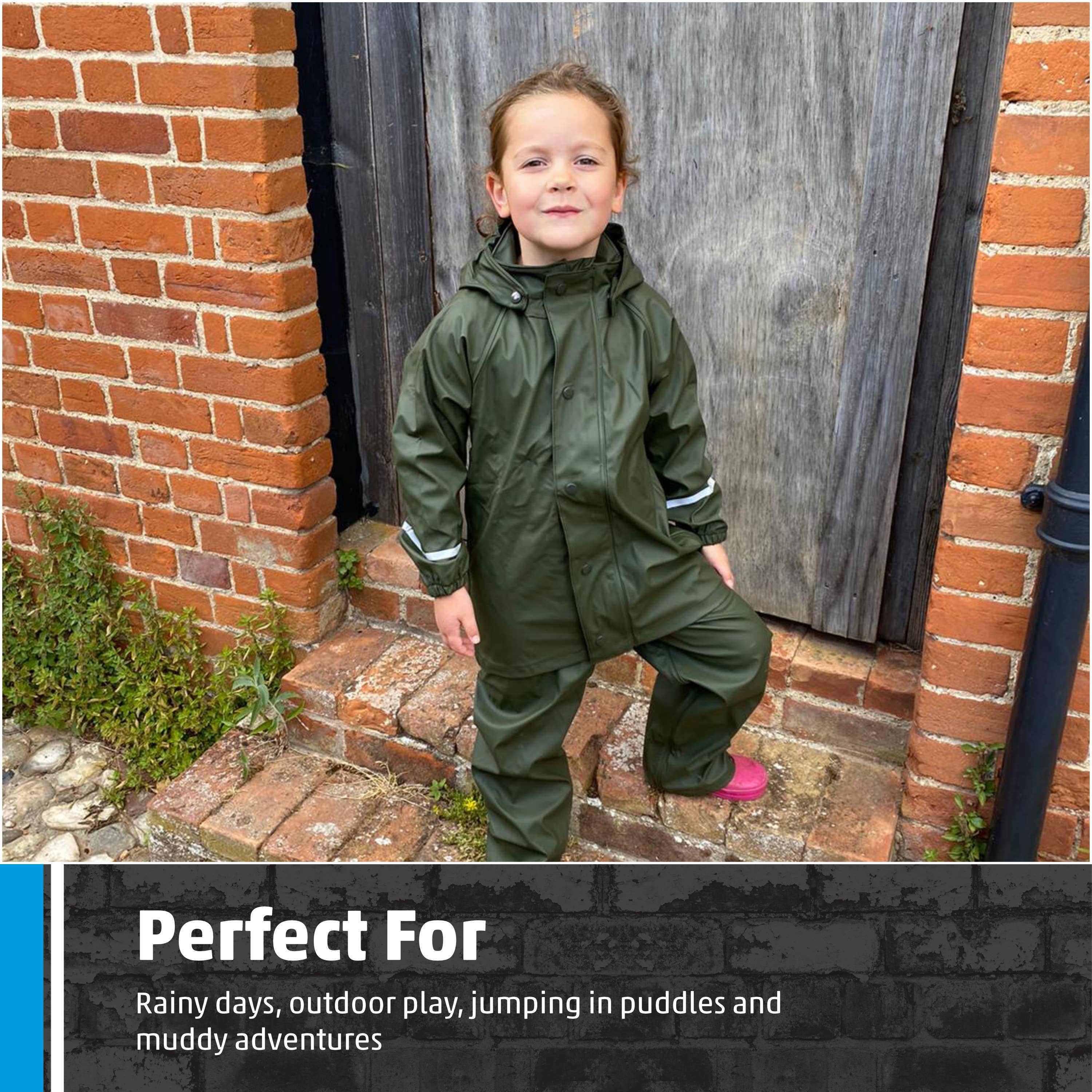 TuffStuff Workwear - Venta al por mayor Impermeable - Niños - Chaqueta Fort Splashflex, impermeable, con ribetes reflectantes8