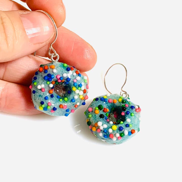 Glitterlimes – Engroshandel Hængeøreringe og creoløreringe – Donut Øreringe - mad øreringe