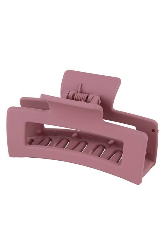 ACCITY - Wholesale Hair Clip - Women's - 3.35" Minimalist Rectangle Hair Claw Clip_CWAHA00882