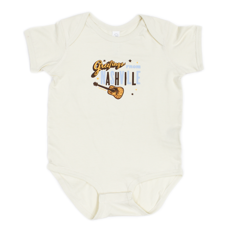 Hatch Show Print - Wholesale Bodysuit (Non-Footed) - Baby - Greetings From Nashville Onesie1