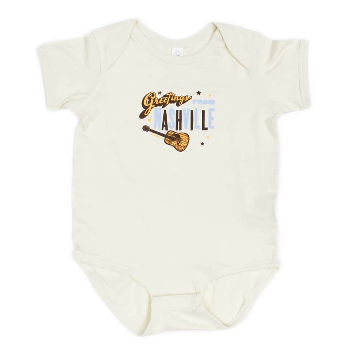 Hatch Show Print - Wholesale Bodysuit (Non-Footed) - Baby - Greetings From Nashville Onesie1