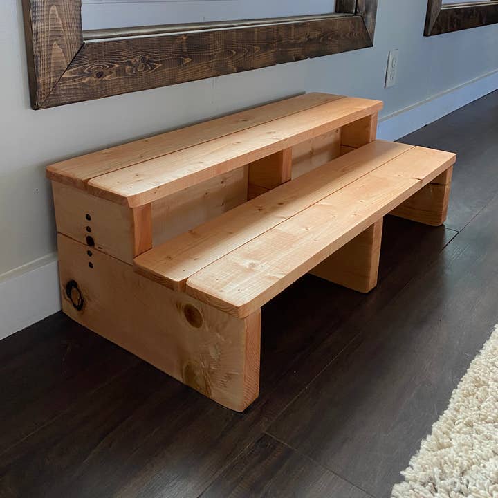 The Wooden Step Stool - Wholesale Stool - Double Trouble Step Stool0