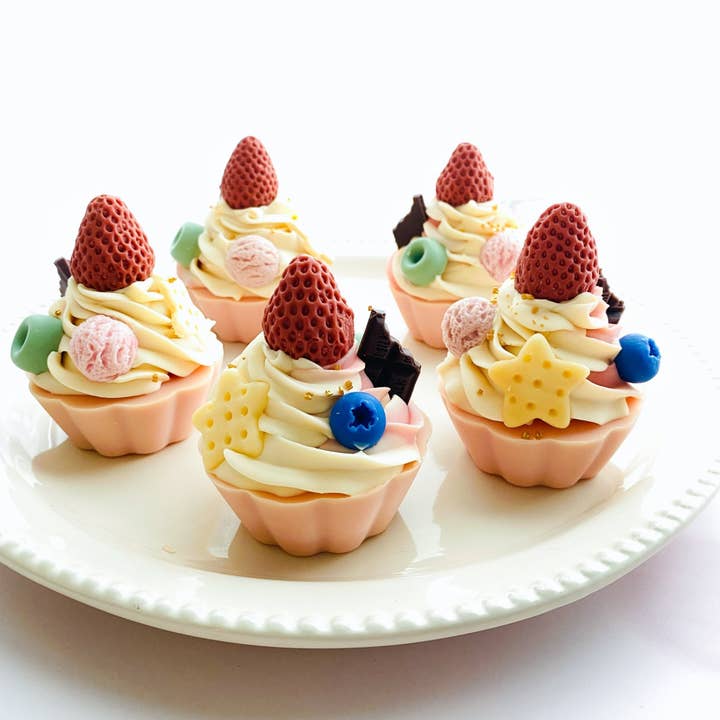 Tammi Home Body & Bath - Wholesale Bar Soap - Handmade Artisan Natural Soap | Cupcake & Smiles | Strawberry Milk Scent3