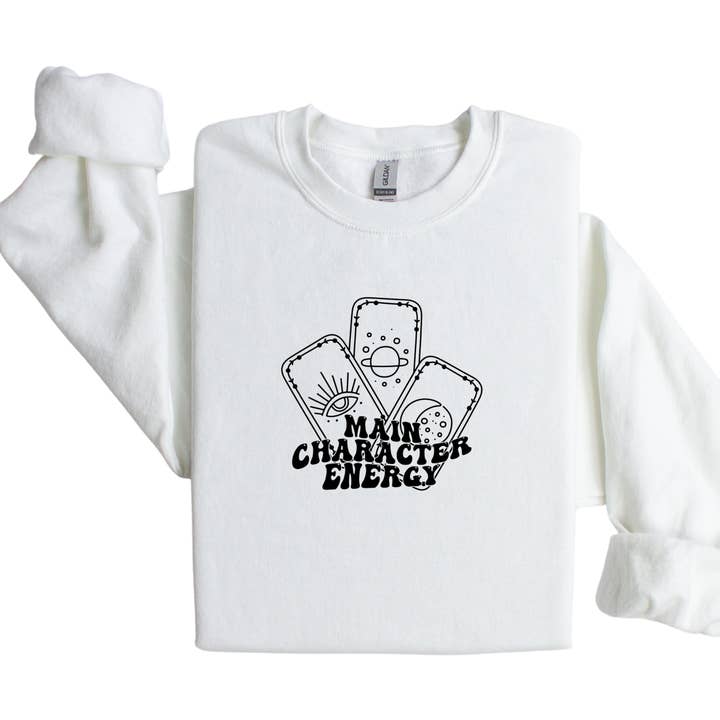 Rose and Daisy Gifts - Wholesale Graphic Sweatshirt - Women's - "Main Character Energy" - Sweatshirt2