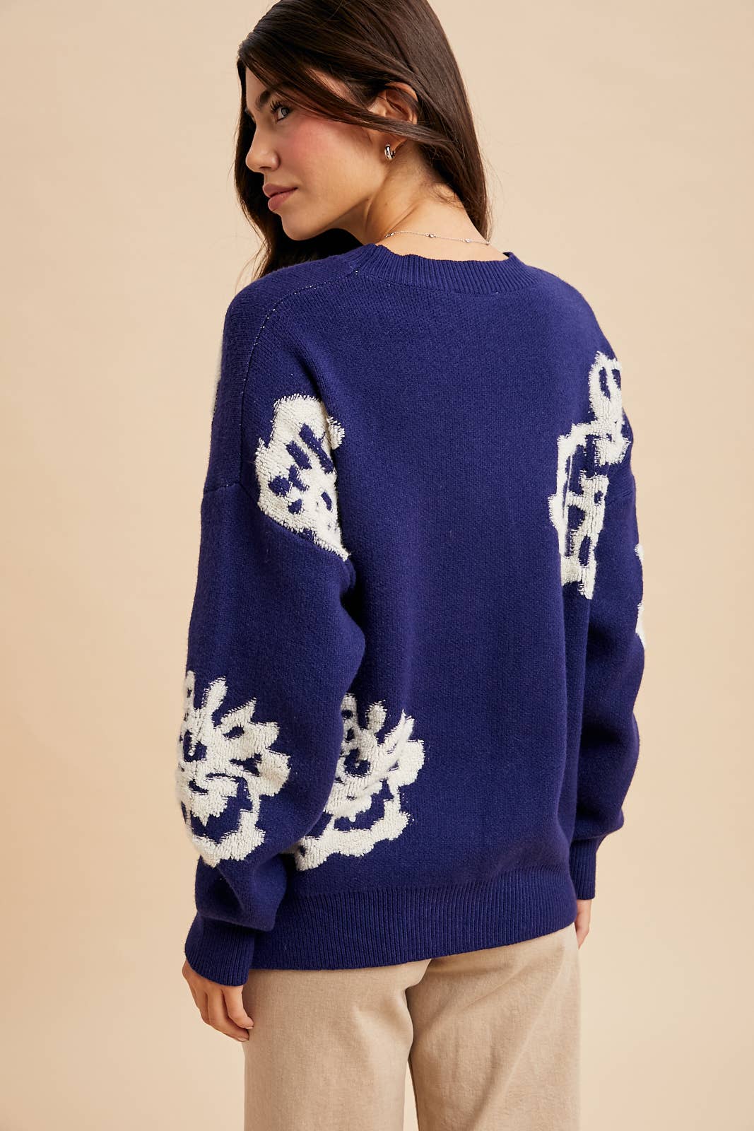 In Loom - Wholesale Knit Sweater - Women's - INTARSIA FLORAL KNITTED SWEATER9