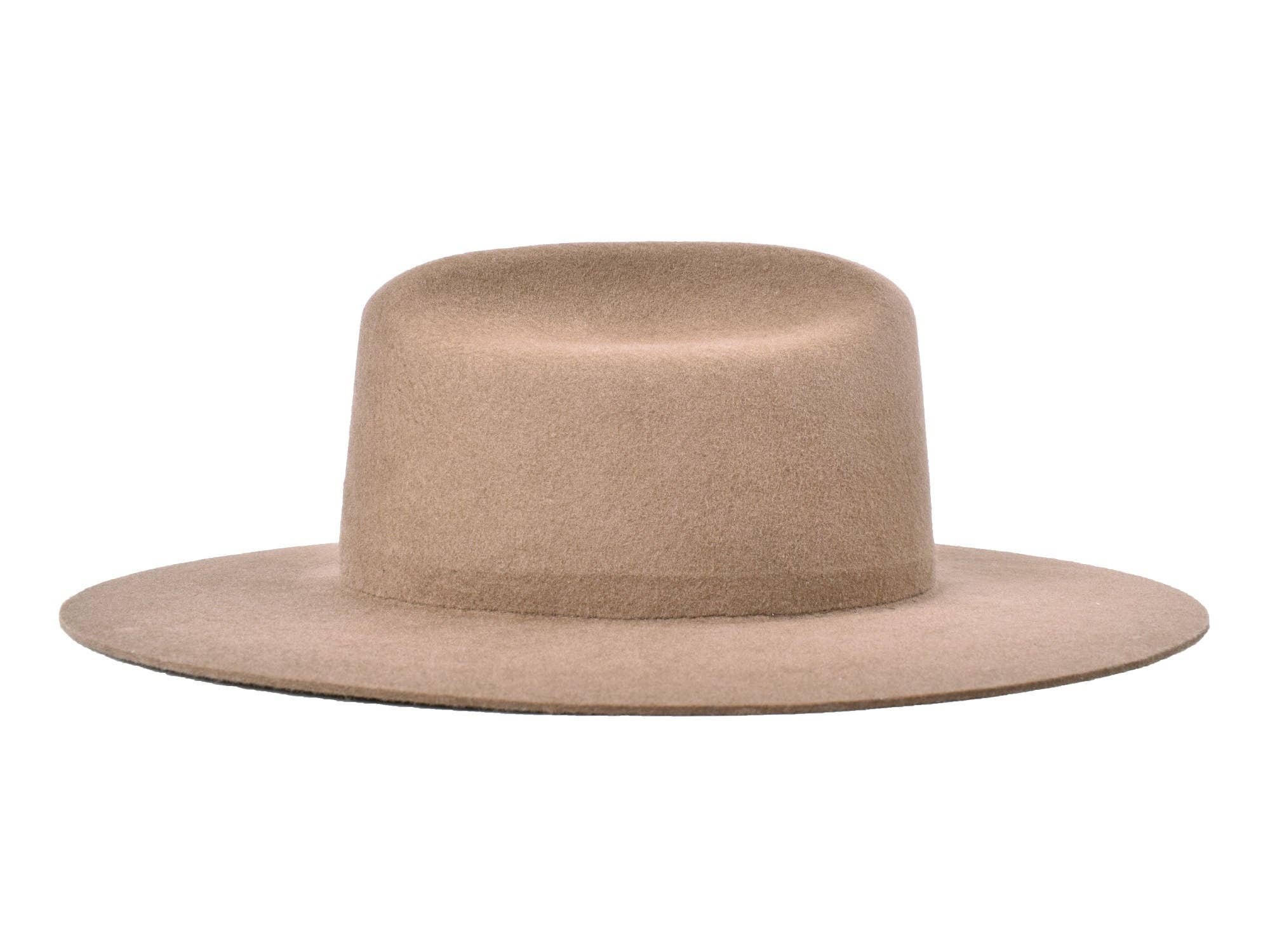 Wilder and Soul Wholesale Hats - Wholesale Fedora - Women's - The Quinn Cattlemen Wool Felt Hat - Khaki2