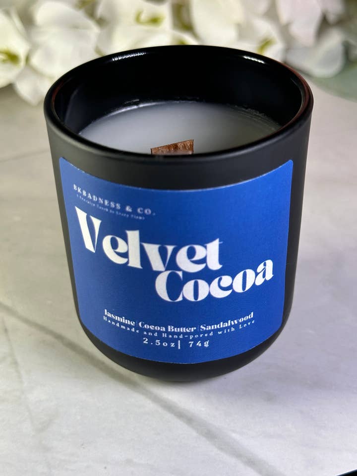 Velvet Cocoa Candle for wholesale by Bkbadness & Co.