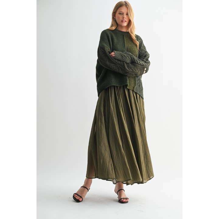 FALDA LARGA TEJIDA ARRUGADA para venta al por mayor de FUN2FUN