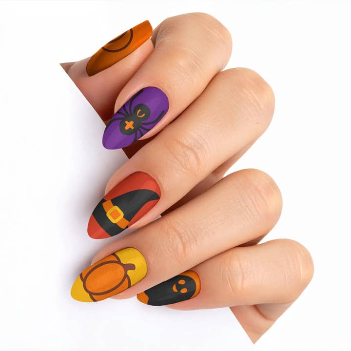 FYNE BODY - Wholesale Press-on/fake nails - Candy Corn Cuties Multicolor Halloween Press-On Nails20