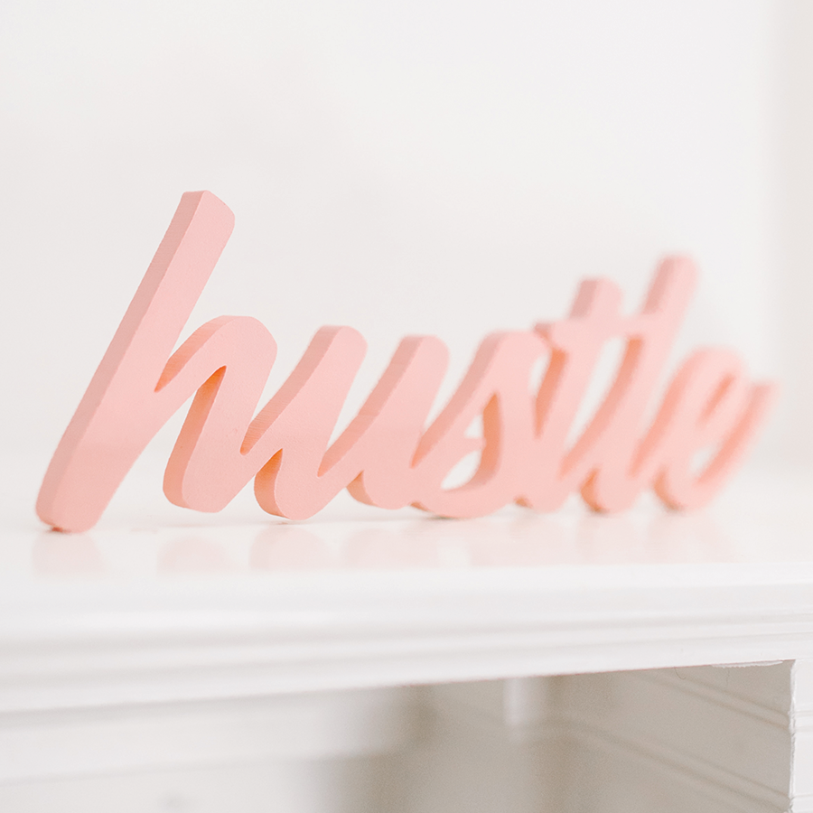 REMOVED BRAND - Wholesale Decorative Tabletop Object - Word Art - Hustle0