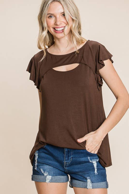 Emerald Collection - Vendita all'ingrosso Tunica - Donna - ETK-8465 Top con maniche a campana in jersey tinta unita21