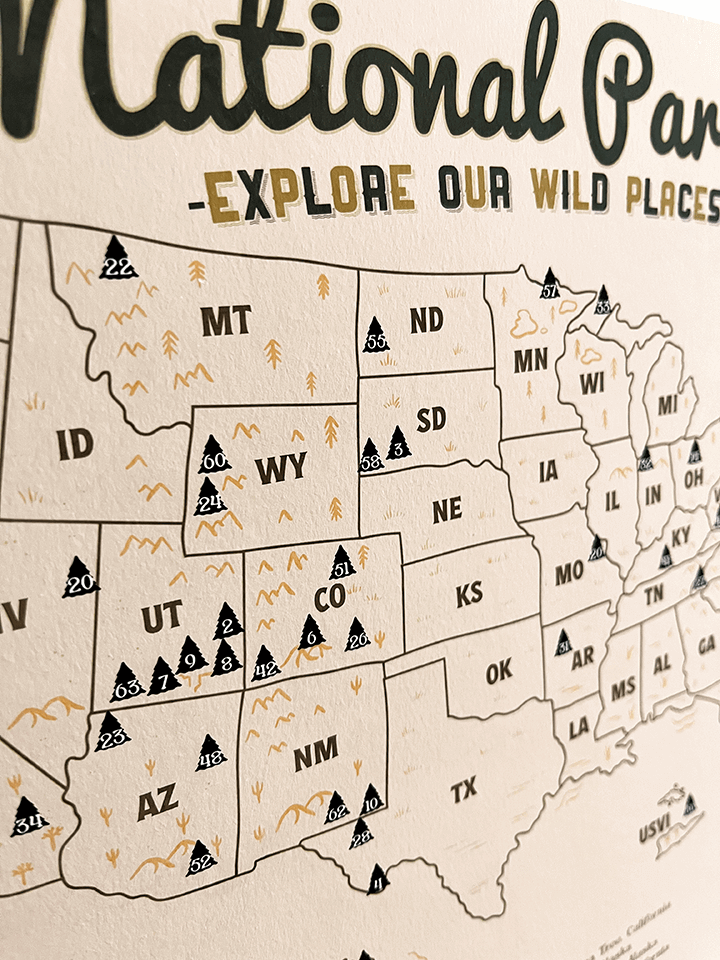 Sequoia Project - Wholesale Poster - National Park Checklist2