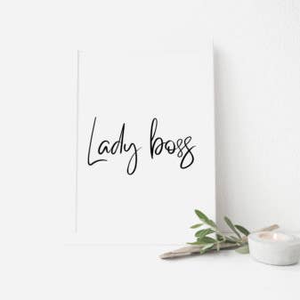 Lady Boss A5 Print for wholesale by Pink Rabbit Designs