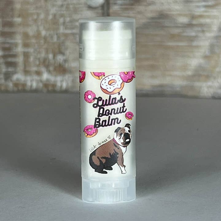 Serious Lip Balm - Wholesale Lip Balm - Our Best Girl - Lula the Bulldog Donut Lip Balm