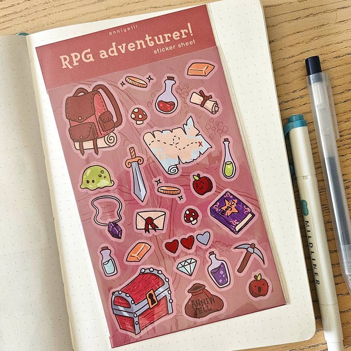 rpg adventurer! Sticker Sheet for wholesale by anniyell