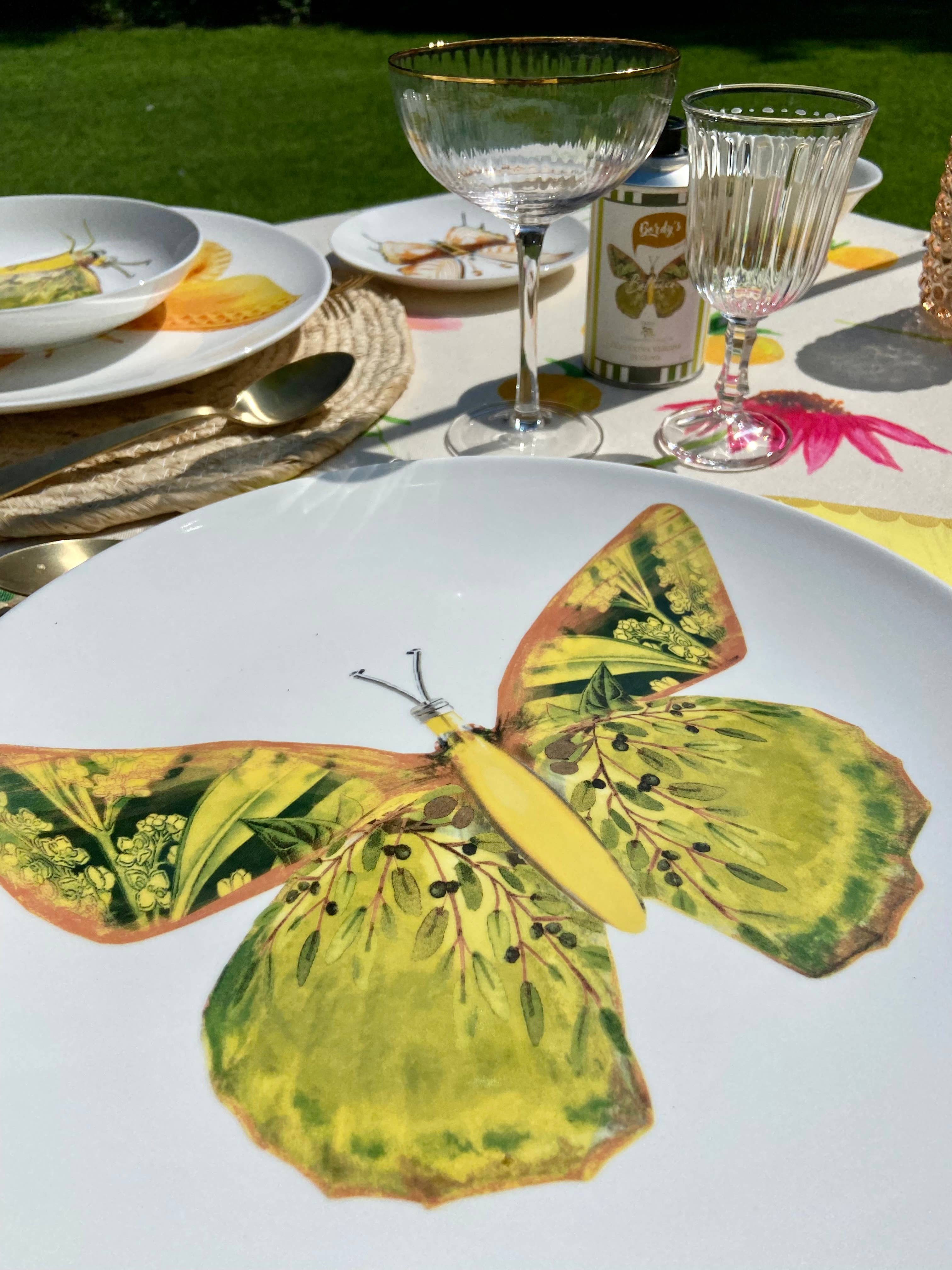 Bordy's - Vendita all'ingrosso Piatto - Set di 4 piatti maxi « La dolce vita di una farfalla »12