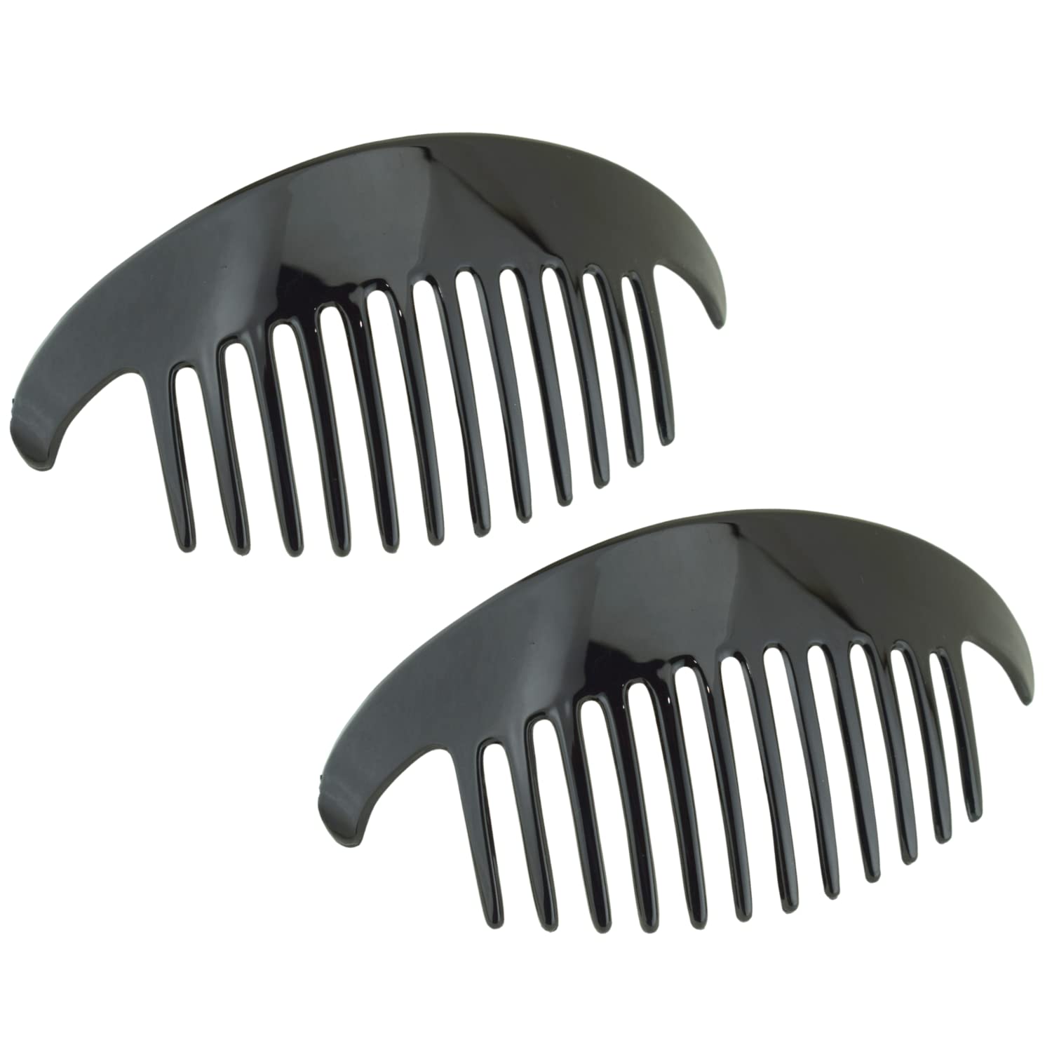 Parcelona - Wholesale Hair Brush/Comb - Parcelona French Alice Large Celluloid 12 Teeth Side Hair Combs for Women 2 Pcs25