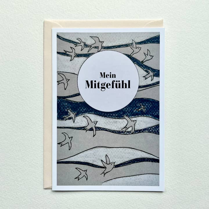 Klappkarte Mein Mitgefühl für den Großhandel von Spitzenkunst