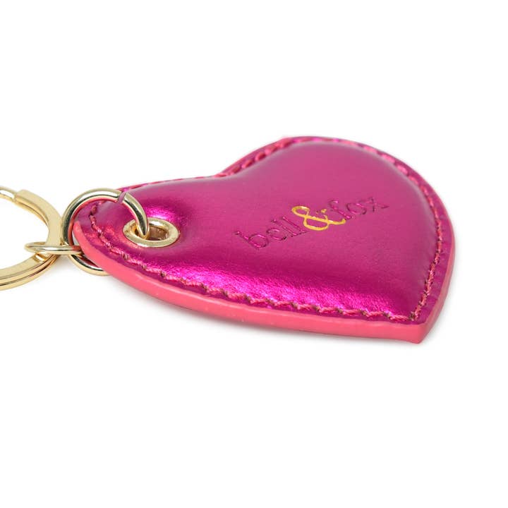 bell&fox – wholesale Keychain – Women's – CUPID Heart Keyring - Fuschia Metallic2