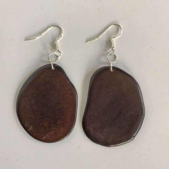 Belart Fair Trade - Wholesale Dangle Earrings - Tagua Single Slice Maya Earrings14