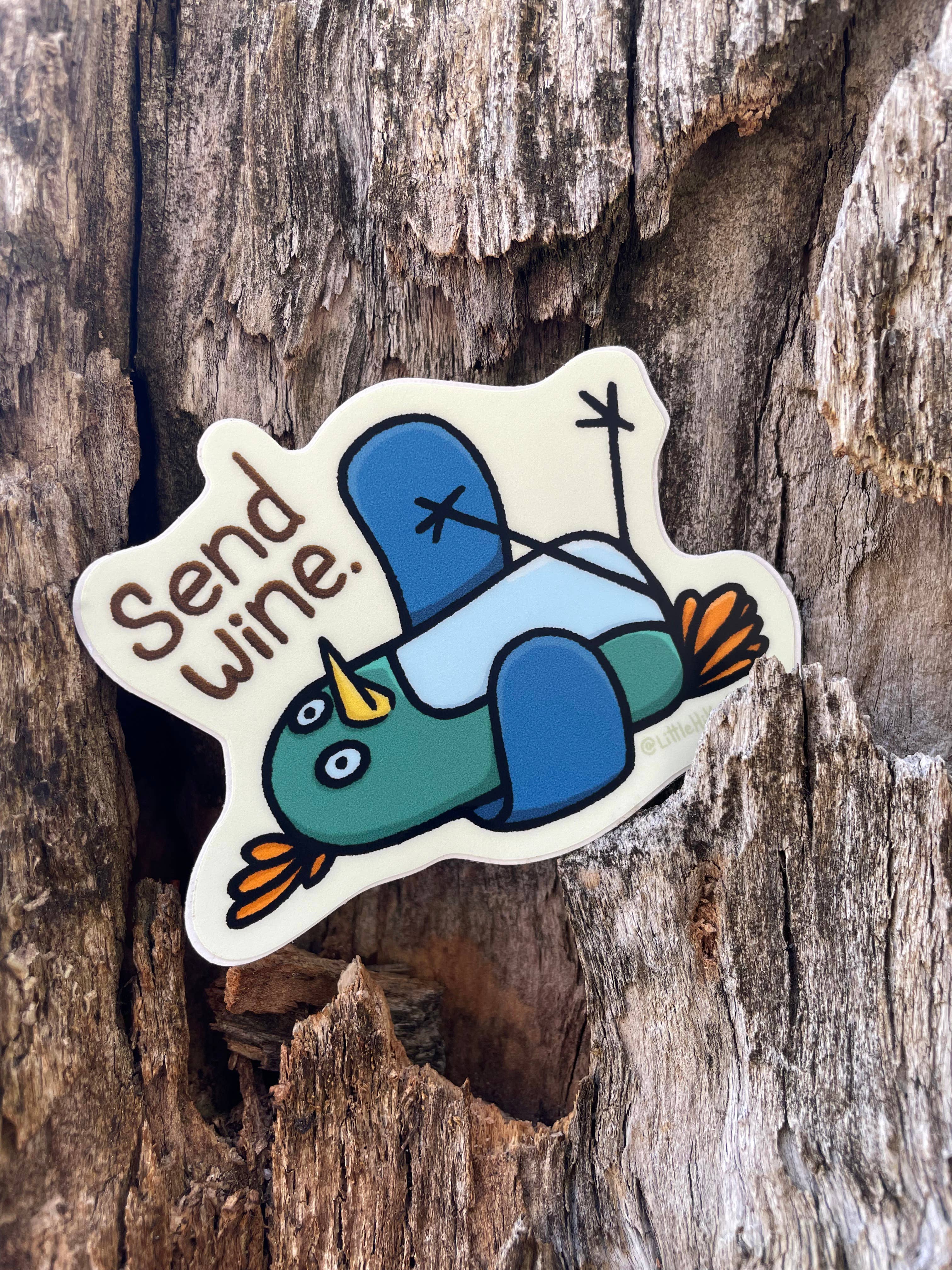 Little Hiker Bird - Vendita all'ingrosso Adesivo - Send Wine Bird - Adesivo in2