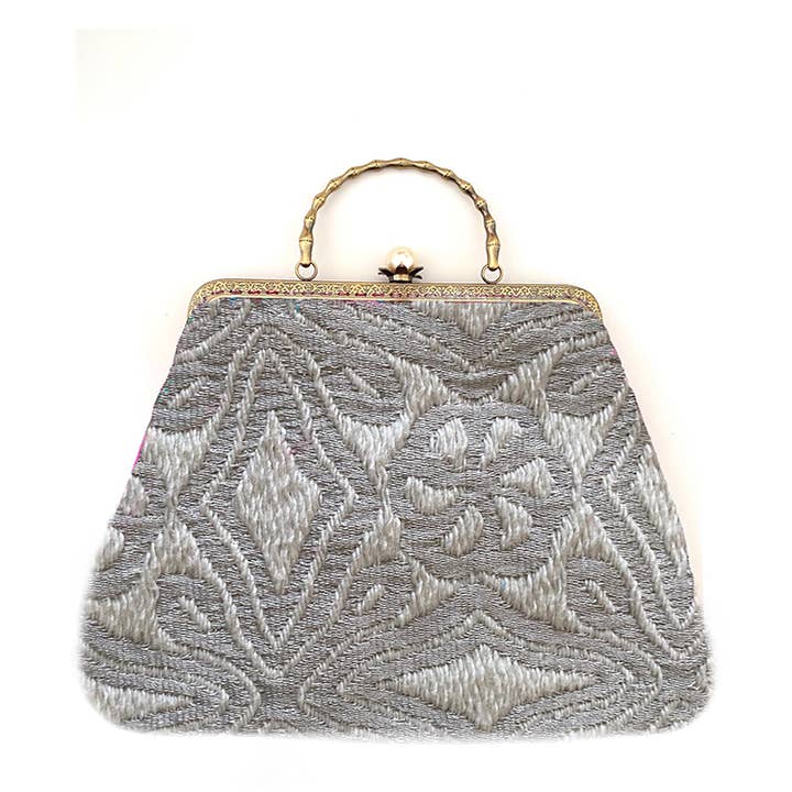 Maria Sole Rodriguez - Wholesale Clutch Bag - Women's - Bassoon Perla Medium, bag with pearl, handmade, Italy11