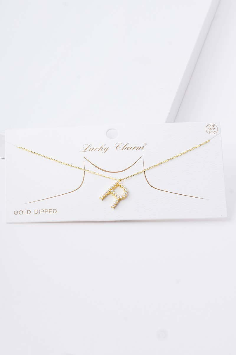 OHBOOBA DESIGN - Vente Colliers à pendentif - Collier initial en perles plaquées or29