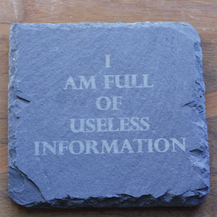 Coaster - Je suis plein d'informations inutiles pour la vente par Darbynwoods