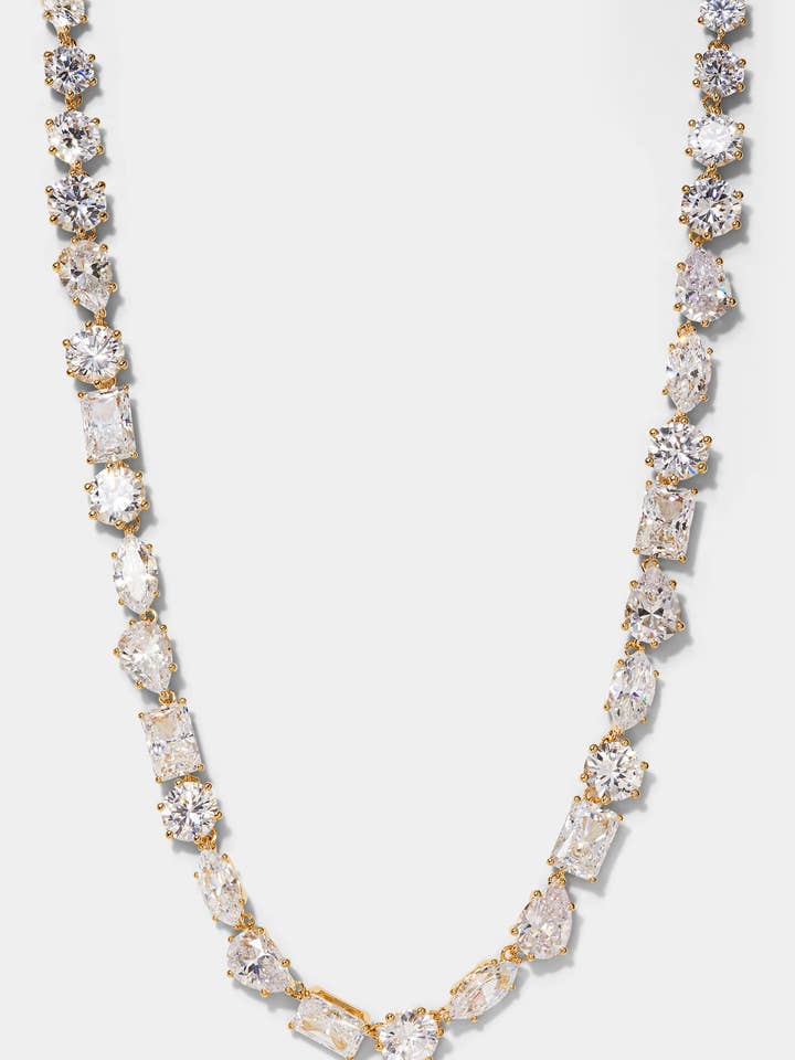 BEATRIX MIXED CZ SLIDER NECKLACE for wholesale by NADRI