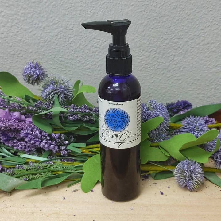 4 oz. Eczema & Psoriasis Support Oil for wholesale by Earth Goddess Apothecary
