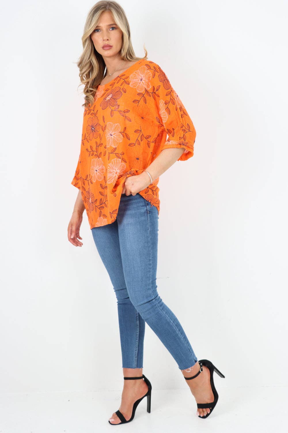 Miss Bold – Engroshandel Tunika - Dame – Italiensk bomuldsoverdel med blomsterprint33