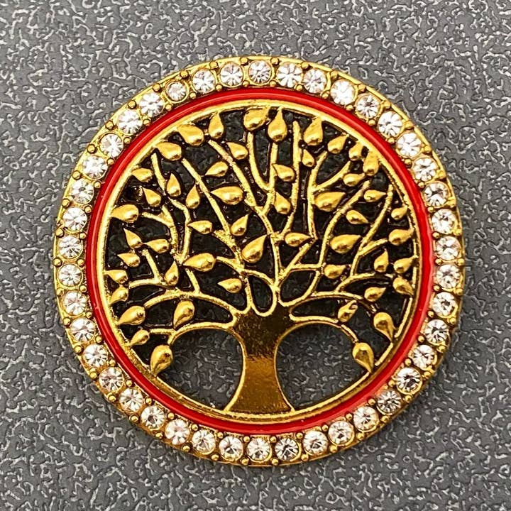 Rhinestone Tree of Life Brooch for wholesale by Mio Queena