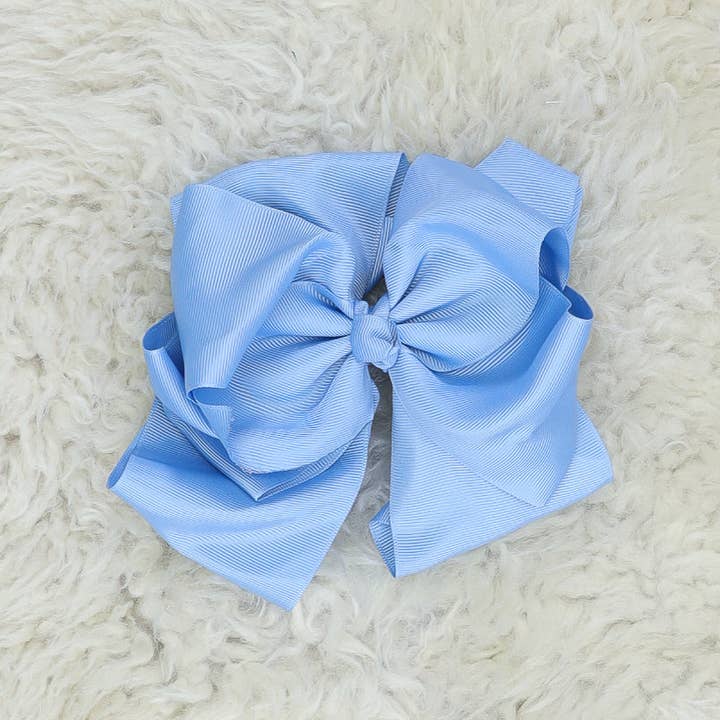 Marie Nicole Clothing - Wholesale Hair Bow - Kids - Double Layer Bows 6.5 Inch - 40 Colors Available35