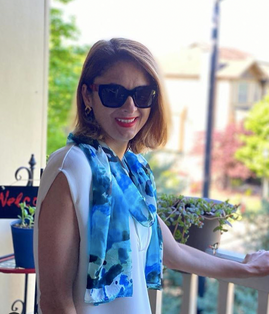 Elizabeth Gillett - Wholesale Scarf - Women's - Painted Abstract Silk Scarf2