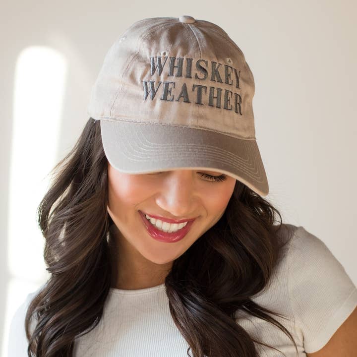 Panache Apparel Co. - Wholesale Baseball Cap - Women's - Tan & Gray Whiskey Weather Baseball Hat