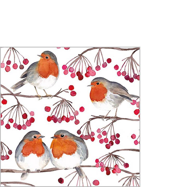 Birds & Berries Napkin 25x25 for wholesale by ppd Paperproducts Design GmbH