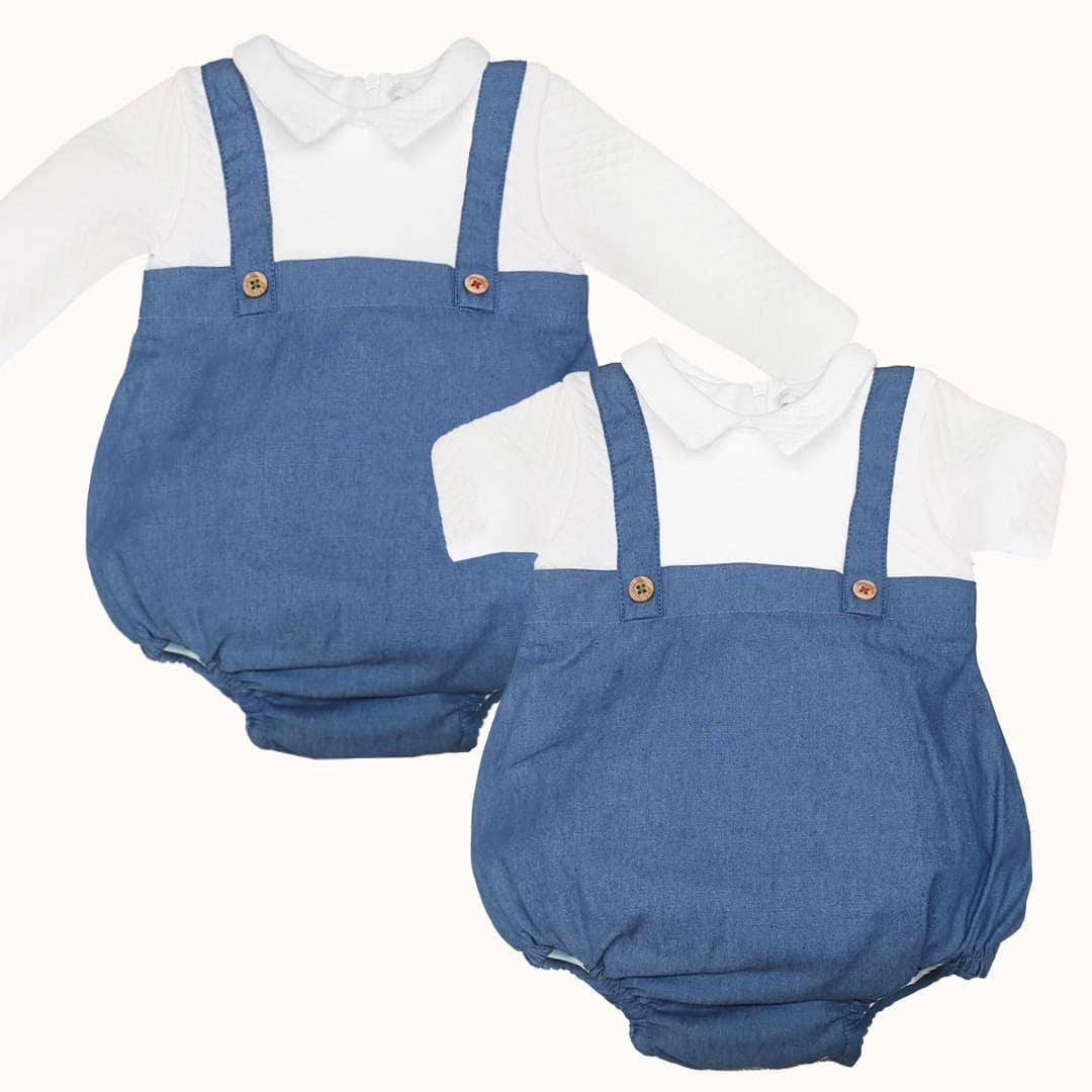 Pim-Pam-Pum – wholesale Overalls – Baby – Cute White/Blue Denim6