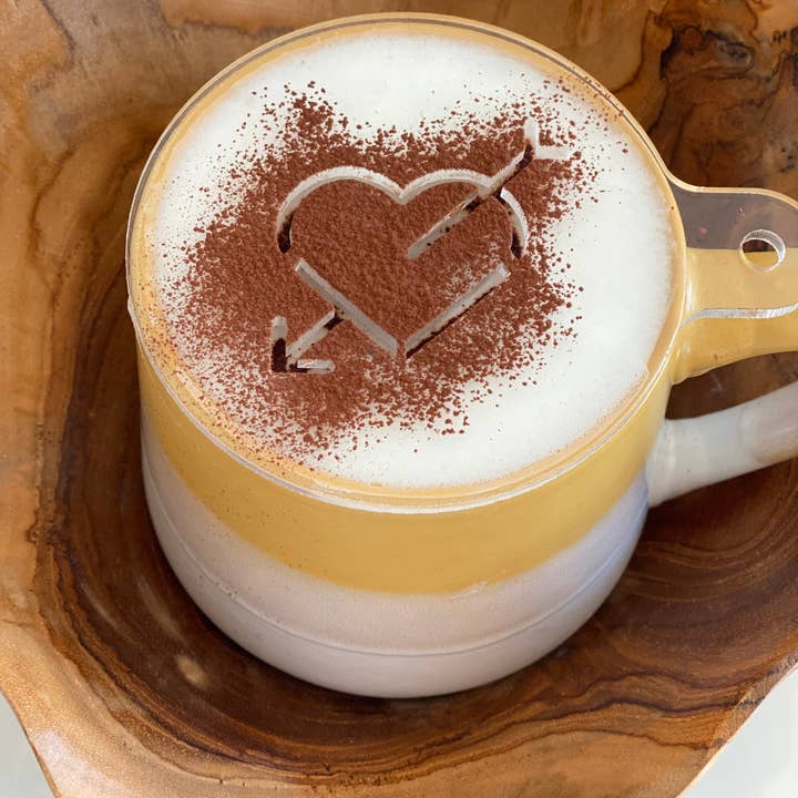 moon + magnolia - Vente Pochoir - Love Struck//Pochoir à café//Latte Art1