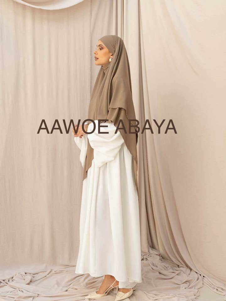 Medina Silk Double Veil Khimar - 2606 for wholesale by Aawoe Abaya