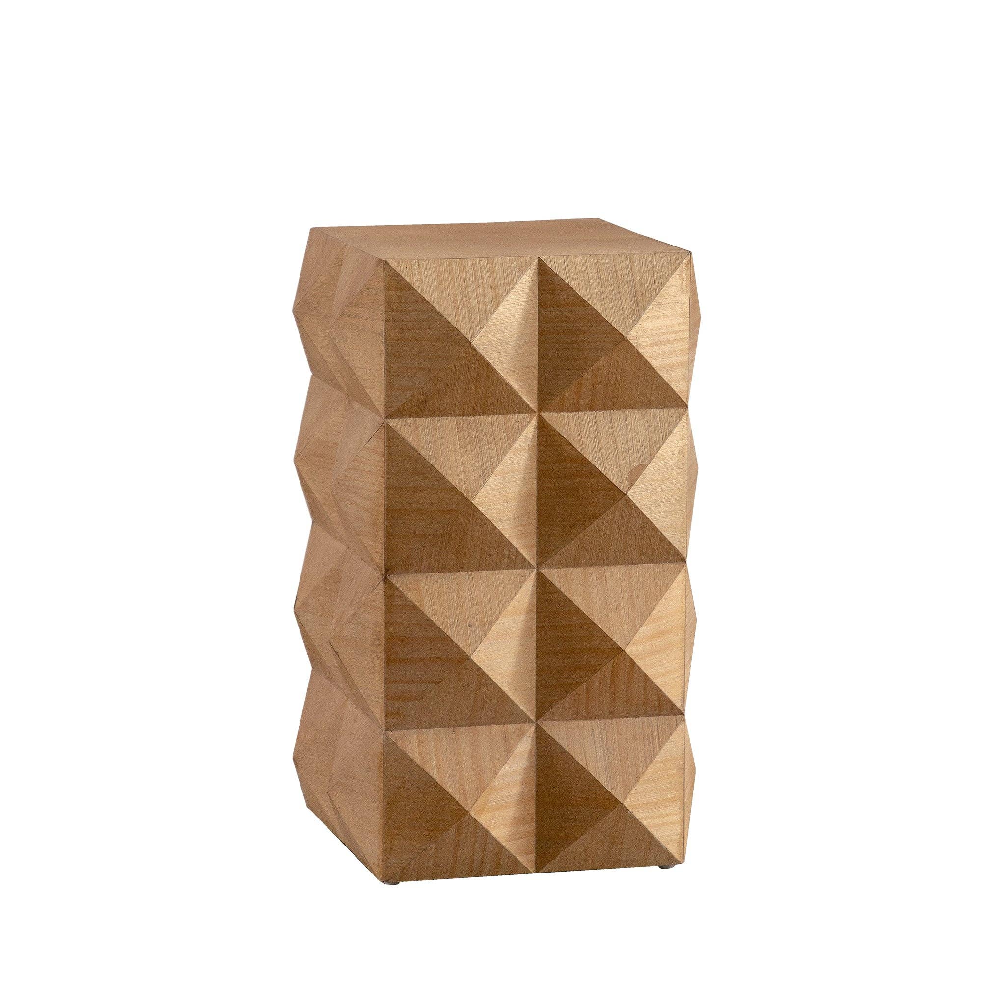 HOMYCASA DESIGN INC - Wholesale Side Table - Crema Modern Geometric Wood Side Table Natural End Table11