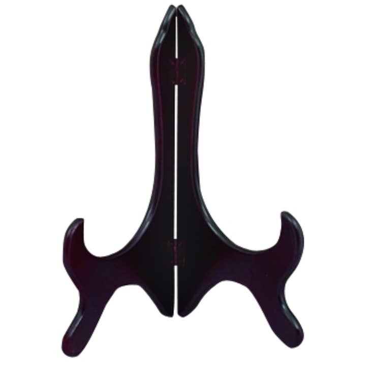 A-74854: SUPORTE DE PRATOS DE MADEIRA CAVALETE 11"H por atacado de Import Corner