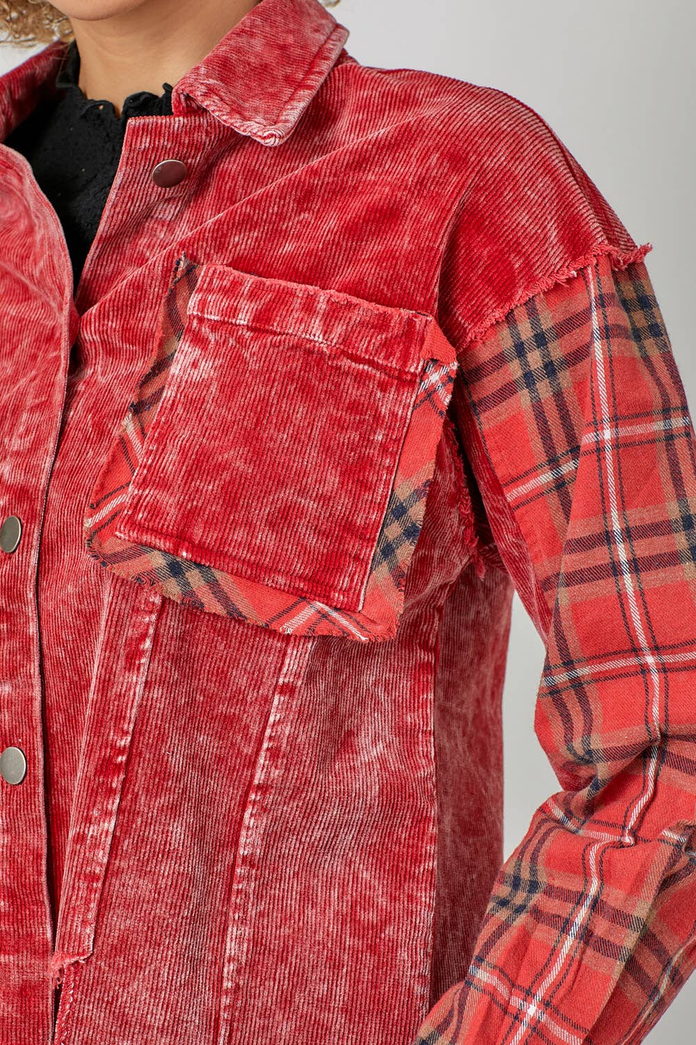 Mystree - Venta al por mayor Chaqueta - Mujer - Chaqueta de pana a cuadros 60304 23